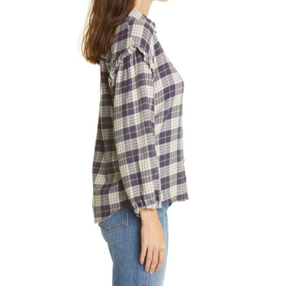 Rails Willow Ruffle Sleeve Flannel Button-Up Shirt - Picture 2 of 8